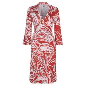 Diane von Furstenberg Vintage Justin Wrap Silk Jersey Dress Size 4